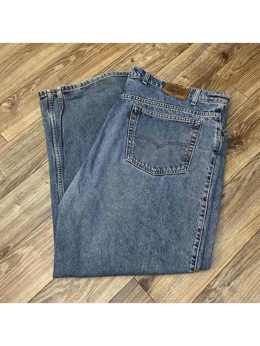 Vintage Levi's 540 Men's 46x30 Brown Tab Relaxed 90's Straight Leg Jean Cotton